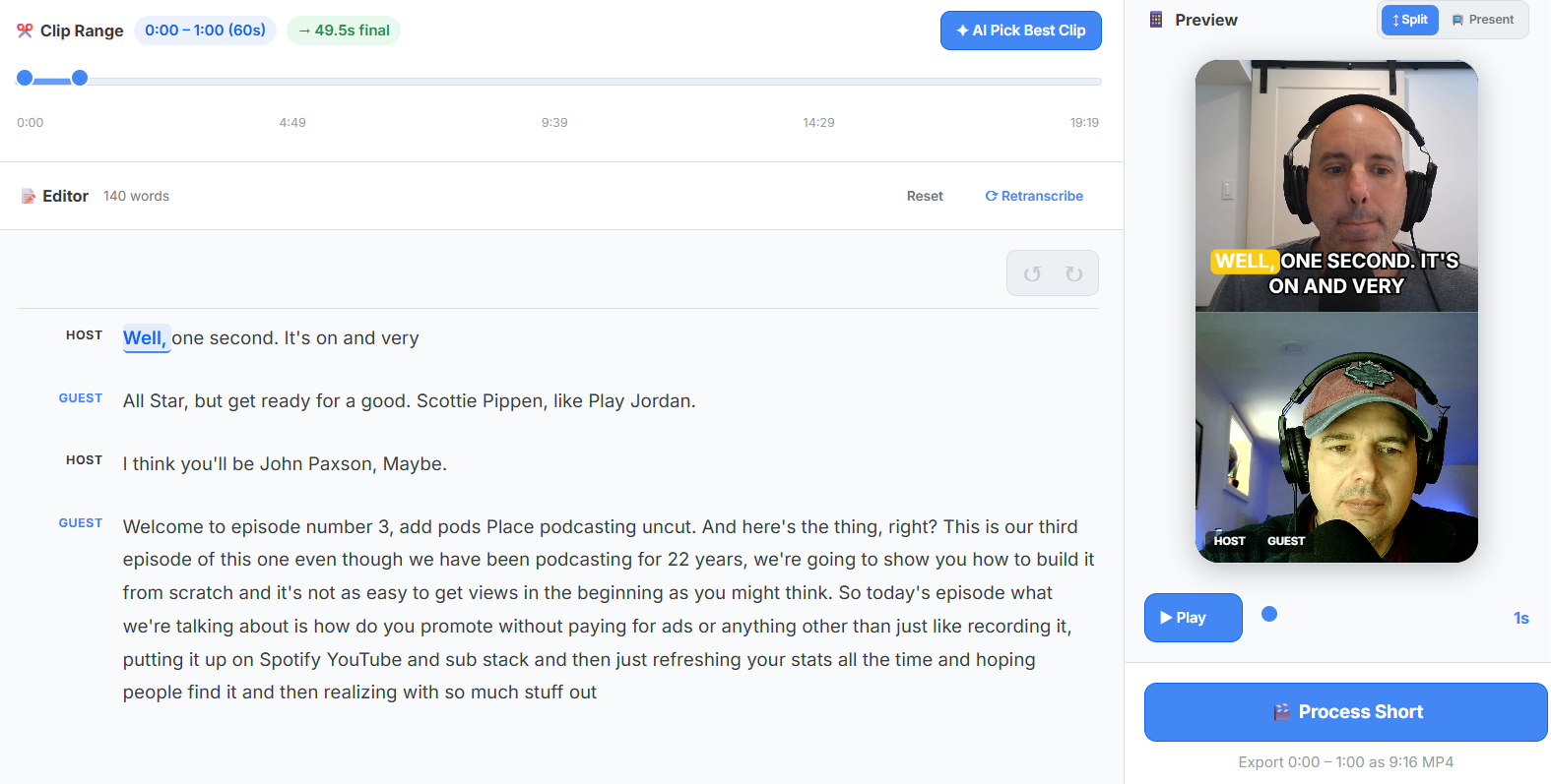 AI Text editor with karaoke subtitles